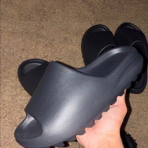 adidas Black Slide Sandals with Subtle Logo